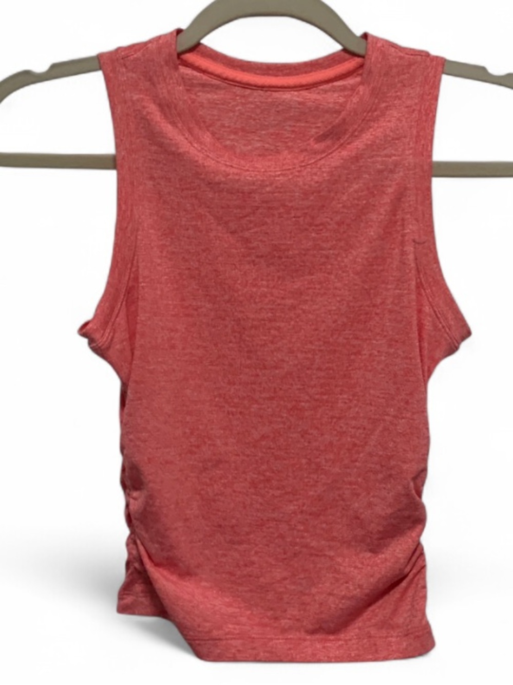 Lululemon Heathered Pink Sleeveless Ruched Tank Top